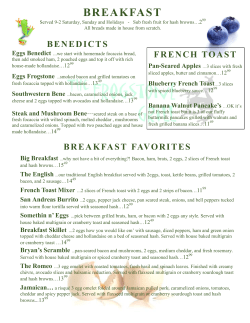 breakfast - Frogstone Grill
