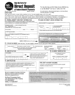 Direct Deposit Sign