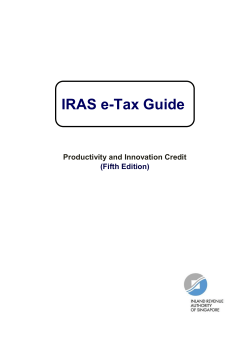 Productivity and Innovation Credit (Fifth Edition)