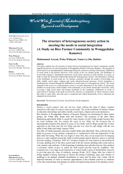 The structure of heterogeneous society action in meeting the needs