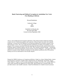 Bank Chartering and Political Corruption in