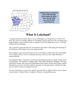 What Is Lakeland? - Lakeland Library Cooperative