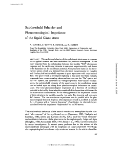Subthreshold Behavior and Phenomenological Impedance of the
