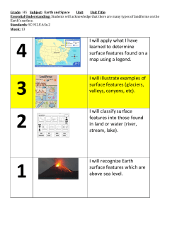 I will apply what I have learned to determine surface features found