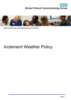 Inclement Weather Policy