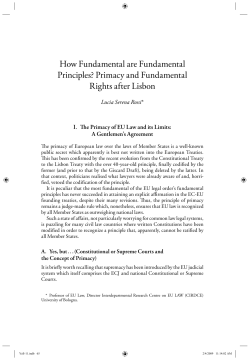 How Fundamental are Fundamental Principles? Primacy and