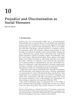 10 Prejudice and Discrimination as Social Stressors