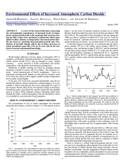 Environmental Effects of Increased Atmospheric Carbon Dioxide