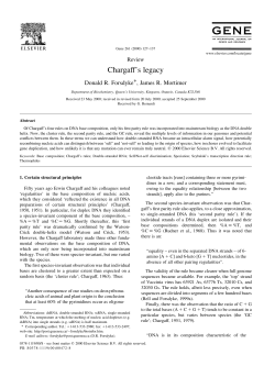 Chargaff`s legacy