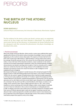 The Birth of the Atomic Nucleus