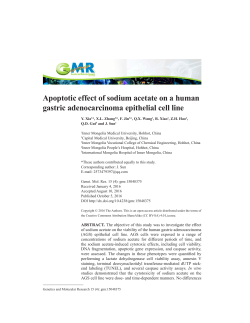 Apoptotic effect of sodium acetate on a human gastric