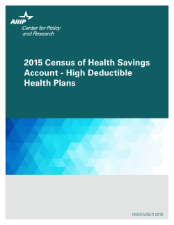 2015 Census of Health Savings Account - High Deductible
