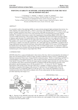 pointing stability of hinode and requirements for the next solar