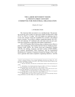 the labor movement needs a twenty-first century
