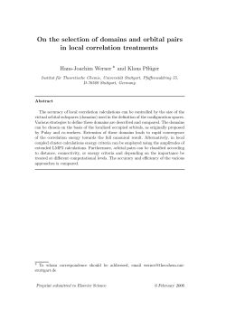 On the selection of domains and orbital pairs in local correlation