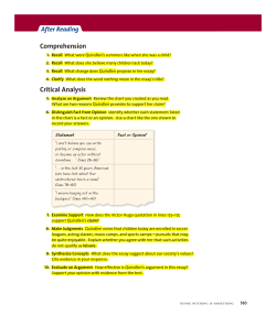 Comprehension Critical Analysis