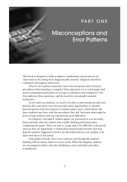 Misconceptions and Error Patterns