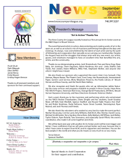 September 2009 - Knox County Art League