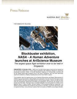 Blockbuster exhibition, NASA - A Human Adventure launches at