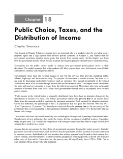 Public Choice, Taxes, and the Distribution of Income