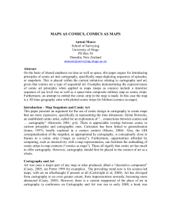 maps as comics, comics as maps - International Cartographic