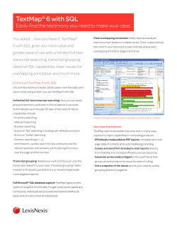 TextMap&reg; 6 with SQL