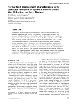 Normal fault displacement characteristics, with particular reference