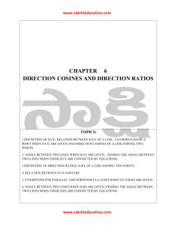 chapter 6 direction cosines and direction ratios