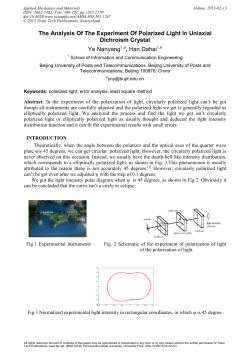 The Analysis Of The Experiment Of Polarized Light In