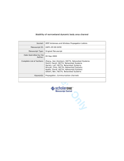 Stability of narrowband dynamic body area channel