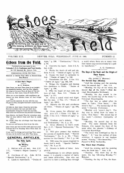 Echoes from the `field.