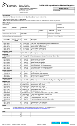 OGPMSS Requisition for Medical SuppliesPlease right
