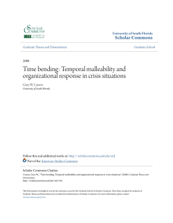 Temporal malleability and organizational response in crisis situations