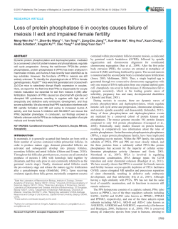 Loss of protein phosphatase 6 in oocytes causes failure of meiosis II