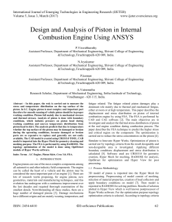 Design and Analysis of Piston in Internal Combustion Engine Using