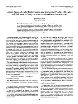 Leader Appeal, Leader Performance, and the Motive Profiles of