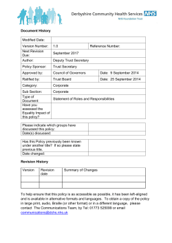 Document History Modified Date: Version Number: 1.0 Reference