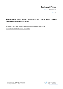 Technical Paper - SECAR&reg;, solutions for refractories