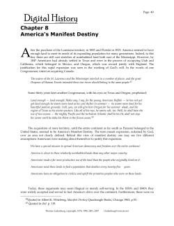 Chapter 8 America`s Manifest Destiny