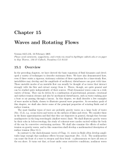 Chapter 15 Waves and Rotating Flows