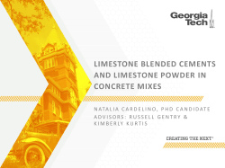LIMESTONE BLENDED CEMENTS AND LIMESTONE POWDER IN