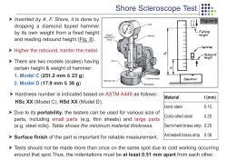 Shore Scleroscope Test