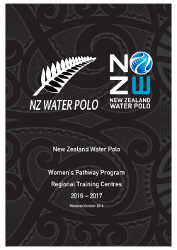 RTC 2016-2017 - New Zealand Water Polo