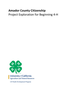 Exploring Citizenship Packet - UC Agriculture and Natural Resources