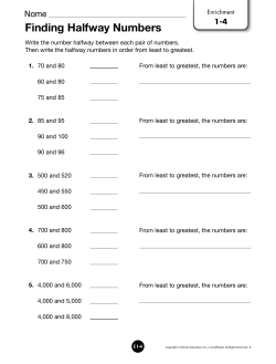 Finding Halfway Numbers