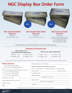 NGC Display Box Order Form - Certified Collectibles Group
