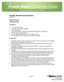 Healthy Brownie Granola Bars