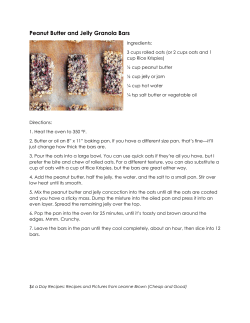 Peanut Butter and Jelly Granola Bars