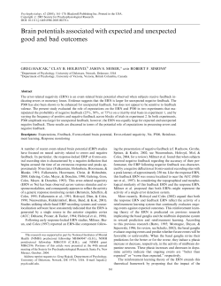 Brain potentials associated with expected and unexpected good and