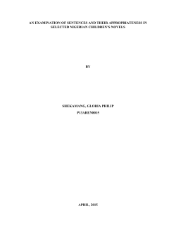 an examination of sentences and their appropriateness in selected